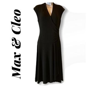 Max & Cleo Clingy Stretch Black Wedding Guest Evening Dress SM